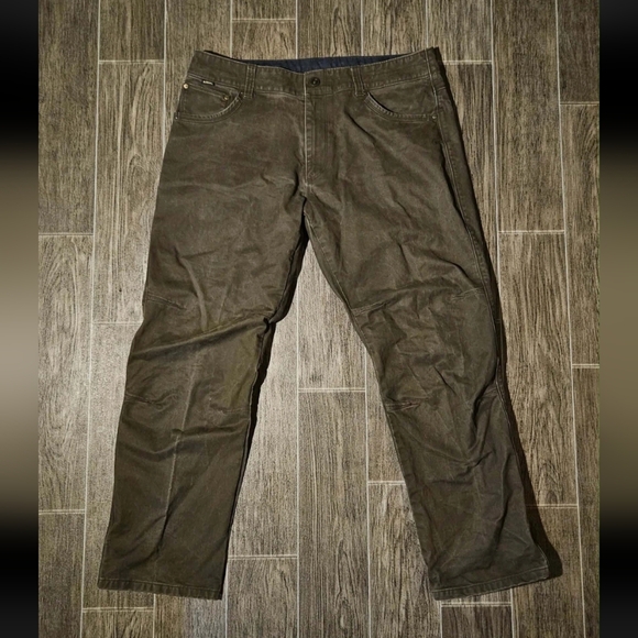 Kuhl Rydr Vintage Patina Dye Brown Outdoors Hiking Pants Utility Mens Size 36x30 - Picture 2 of 8